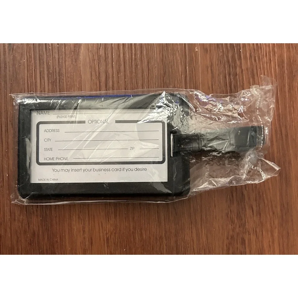 NEW Genuine Hard Rock Cafe Rubber‎ Travel Luggage Tag Black Personal Info Strap
